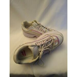 AVIA Women's Size 9 Memory Foam Platform Athletic Shoe - White/Pink